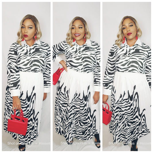 Zebra Times 2pc Skirt Set